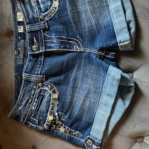 Miss me embellished pocket shorts